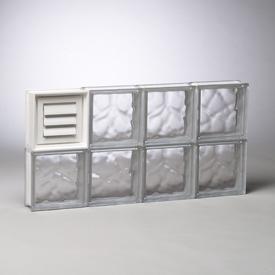 Glass Block Window with Dryer Vent